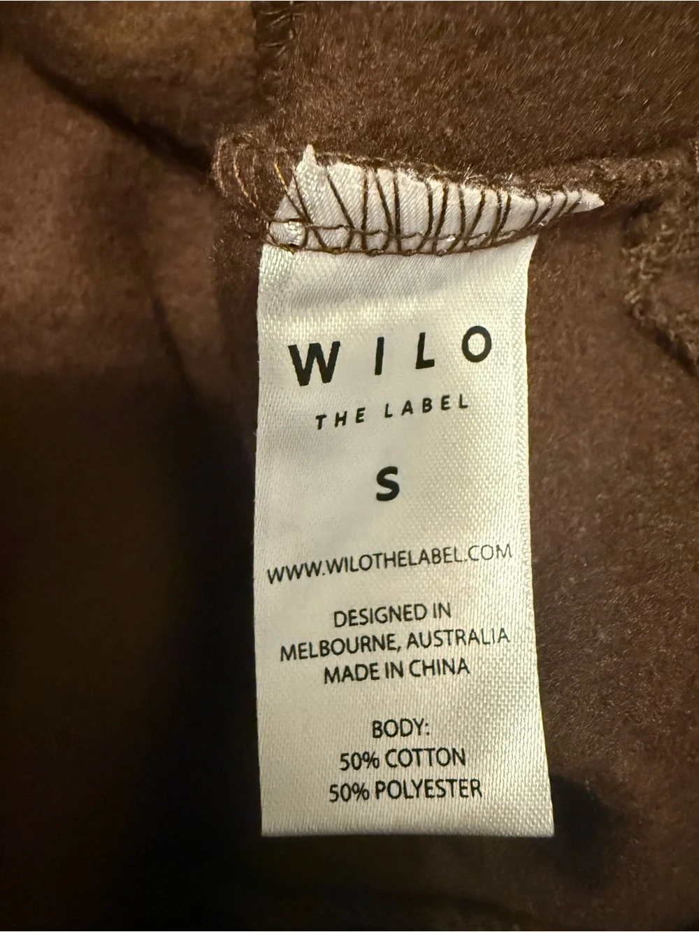 WILO The Label Wellness Club Active Set S Brown Hoodie Legging Lounge Travel NWT